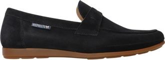 Mephisto Donkerblauwe Su&egrave;de Heren Mocassin - Heren - Loafers - Blauw - 42 1/2 EU - Su&egrave;de - Schoenen