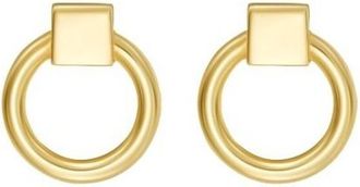 Tresorra 14K Yellow Gold Open Circle Stud Earrings