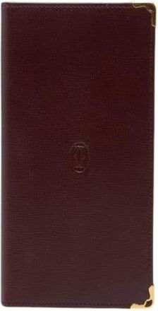 Cartier Pre-owned Must Long wallet (bi-fold) - Dames - Vintage Accessoires - Rood - ONE Size - Leer - Vintage