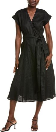 Lafayette 148 New York Wrap Linen Maxi Dress