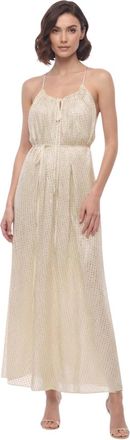 Stella McCartney Beige Textured Scoop Neck Midi Dress