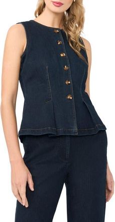 Ted Baker Gia Button Vest in Estate Blue at Nordstrom, Size 12