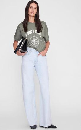 Anine Bing Jaylin Collegiate Tee in Washed Sage at Nordstrom, Size Small