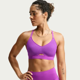 Nike Womens Universa Pulse -Support Padded Sports Bra in Purple | HM5229-551
