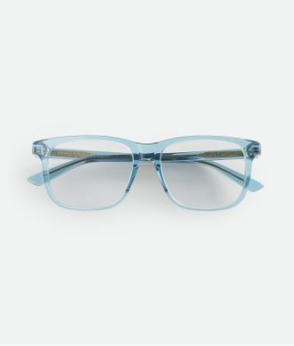 Bottega Veneta Classic Square Eyeglasses - Blue - Unisex - 100% Eastman Acetate Renew & Including 27% Recycled Material