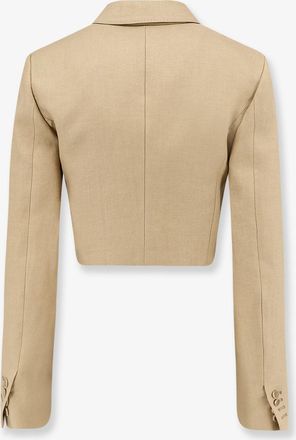Max Mara Womens Blazer Mxsbuono Linen Beige Blazers Jacket