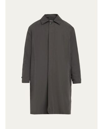 Kiton Mens Concealed-Placket Raincoat