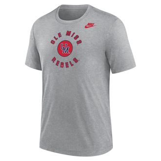 Nike Ole Miss Rebels Nike Mens Football Tri-Blend T-Shirt in Grey | M21372P396MISI-DGH