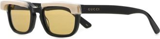 Gucci Accessoires, Heren, Zwart, ONE Size, Moderne Vierkante Zonnebril