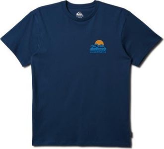 Quiksilver Blue Lines Graphic T-Shirt in Navy at Nordstrom, Size X-Large