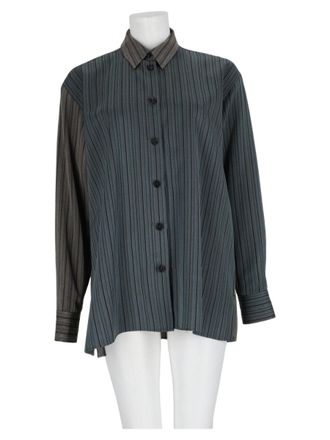Paul Smith Grey Pinstripe Relaxed-Fit Viscose Shirt
