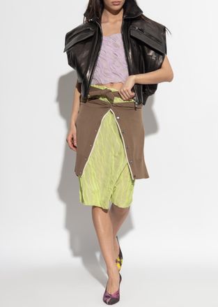 Versace Leather Vest, Womens, Black