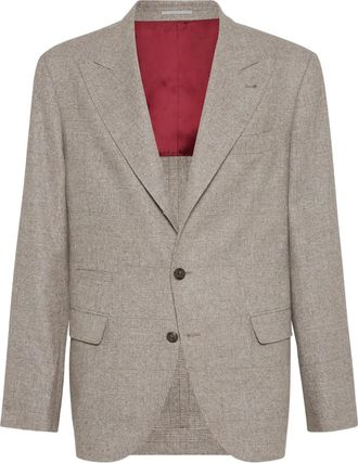 Brunello Cucinelli Blazer in pied-de-poule - Marrone