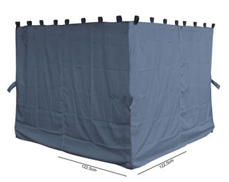Quick-Star 4 Seitenteile F&uuml;r Pavillon Paris 3x3m Seitenwand Platingrau