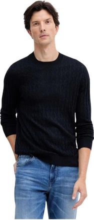 A|X Armani Exchange Trui met ronde hals - Heren - Ronde hals truien - Blauw - S - Wol - Truien & Vesten