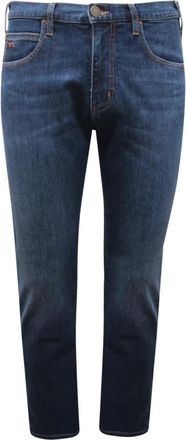 Armani J45 Regular Fit Broeken - Heren - Slim Fit Jeans - Blauw - W40 - Katoen - Jeans