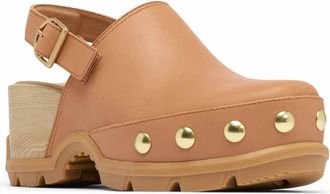 Sorel Womens Roamn Clog In Tawny Buff, Gum