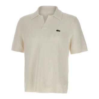 Lacoste Polo Shirts, male, White, Size: XL Classic Fit Boucl&eacute; Knit Polo