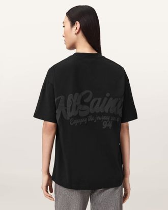 AllSaints Cotton Odyssey Etta Oversized T-Shirt, Size: XS