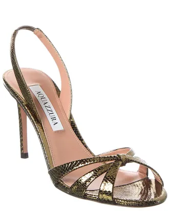 Aquazzura Tati 85 Embossed Leather Slingback Sandal