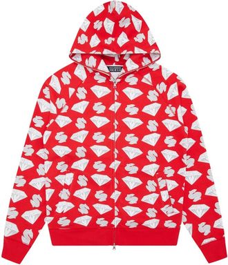 Billionaire Boys Club Diamonds & Dollars ZIP - Heren - Vesten met rits - Rood - L - Katoen - Hoodies & sweatvesten