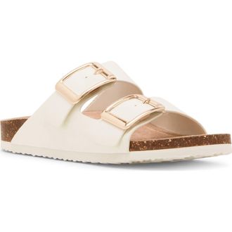 Madden Girl Bodiee Slide Sandal in White Patent at Nordstrom Rack, Size 7