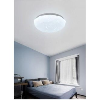 Trade Shop Trade Shop Traesio - Trade Shop - Plafoniera Soffitto 36 w Bianca Lavorata Puntini Luce 6500k 3000k 4000k C02-36