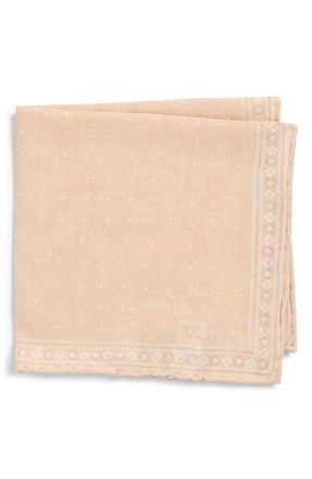 Eleventy Wool & Cotton Muslin Pocket Square in 102-02 Crndr/Sand at Nordstrom