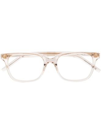 Saint Laurent Eyewear SL M110 square-frame glasses - women - Acetate - 53 - Neutrals