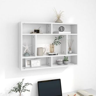 vidaXL Vidaxl - Estanter&iacute;a De Pared Madera Contrachapada Blanco 75x16x55 Cm