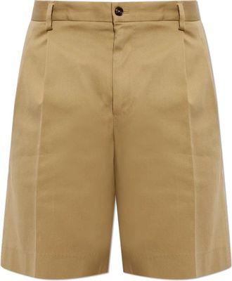 Dolce & Gabbana Gekreukte short - Heren - Korte Broeken - Beige - L - Katoen - Korte Broeken
