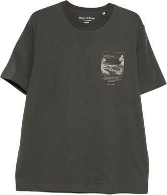 Marc O'Polo graphic-print T-shirt - men - Organic Cotton - S - Green