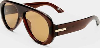 Le Specs Unisex Dream Boat Aviator Sunglasses In Cocoa