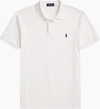 Polo Ralph Lauren Mens Polo Ralph Lauren Stretch Mesh Custom Slim Polo 002 White - Size: 40