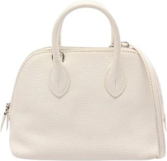 Herm&egrave;s Pre-owned Vintage Handbag - Dames - Vintage Handtas - Wit - ONE Size - Leer - Vintage
