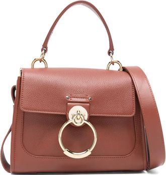 Chlo&eacute; Borsa tote Tess mini con logo - Marrone