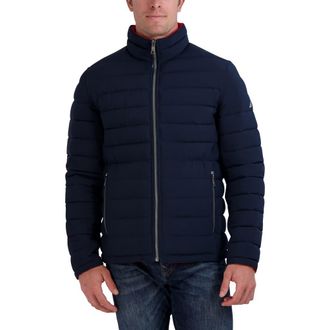 Nautica Water Resistant Reversible Puffer Jacket in Navy at Nordstrom Rack, Size Large