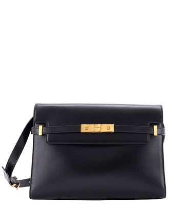 Saint Laurent Black Leather Manhattan Shoulder Bag Medium (Authentic Pre- Loved)