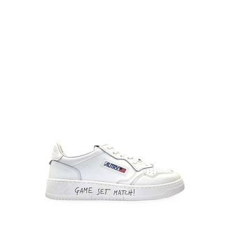 Autry Medalist Slogan-print Leather Sneakers