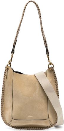 Isabel Marant stitched edge shoulder bag - women - Calf Suede/Polyester/Polypropylene - OS - Brown