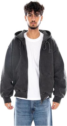 Carhartt Work in Progress Hooded Vista Jacket - Heren - Vesten met rits - Zwart - S - Katoen - Hoodies & sweatvesten