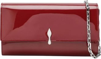 Christian Louboutin Bettina Wallet on Chain - Dames - Tassen - Rood - Maat: ONE Size Zijde