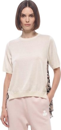 Stella McCartney Off White Floral Crew Neck Top
