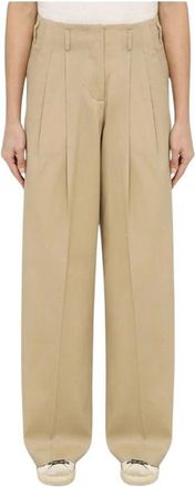 Golden Goose Flavia Pant - Dames - Wijde Broeken - Beige - S - Katoen - Broeken