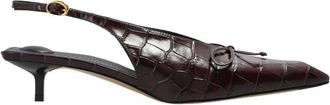 Jacquemus Schoenen, Dames, Rood, 39 EU, Leer, Cubisto Leren Schoenen met Hak