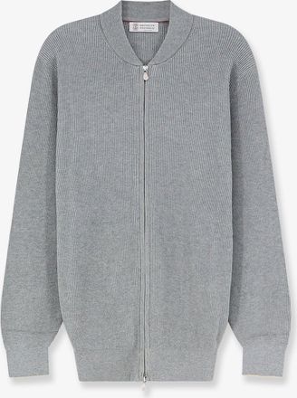 Brunello Cucinelli Cardigan in cotone a coste - BRUNELLO CUCINELLI - gender_Man