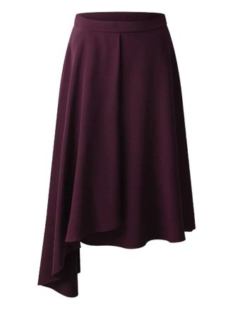 Shanghai Tang draped asymmetric skirt - Purple