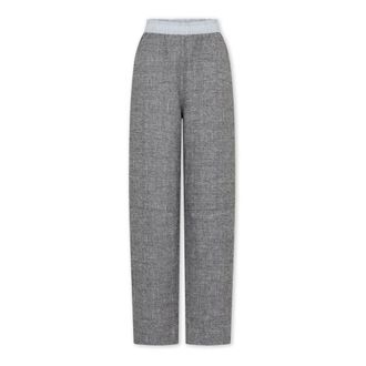 Paco Rabanne Rechte Pantalon - Dames - Broeken - Grijs - Maat: XS Linnen