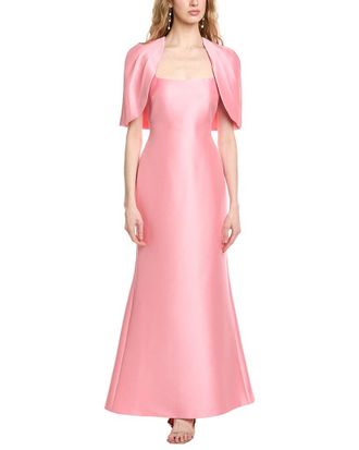 Badgley Mischka Cape Gown