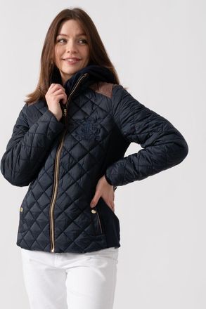 Joules Braemar Luxe Womens Quilted Jacket - Navy - Size 16 UK